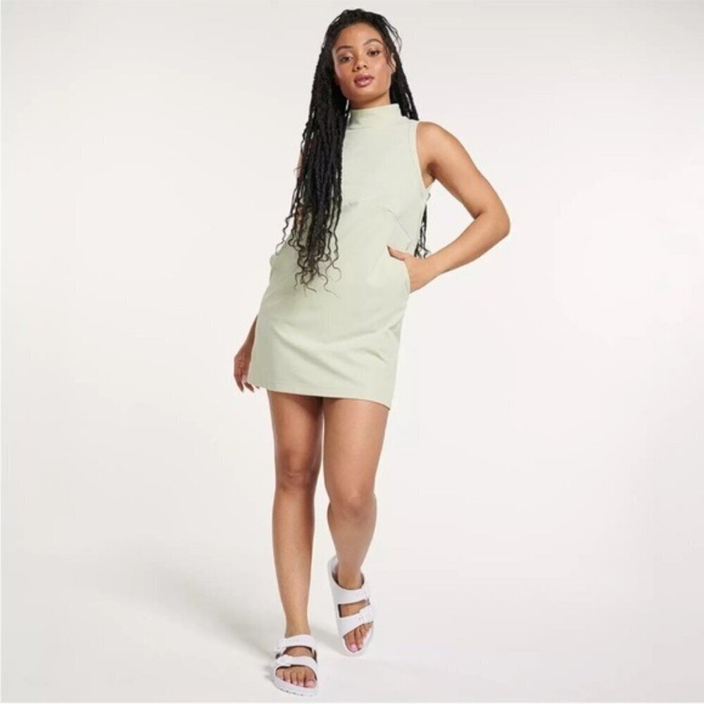 FLX Affirmation Mockneck Dress Women’s Mint Crackle Green Size XS NWT